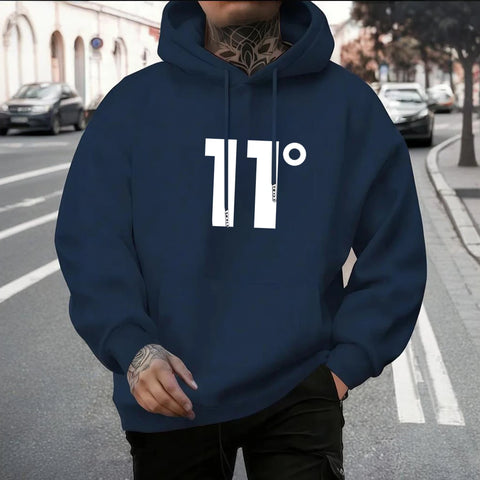 Men's street hip-hop pullover hoodie, casual warm and breathable