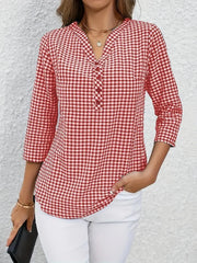 Plus Size Spring Autumn Women Fine Plaid Fashion Long Sleeve