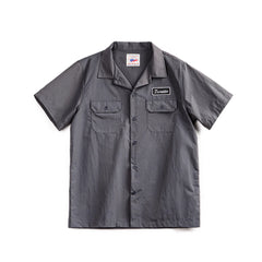 Spring Casual Turn-down Collar Shirts Men Vintage Long Sleeve
